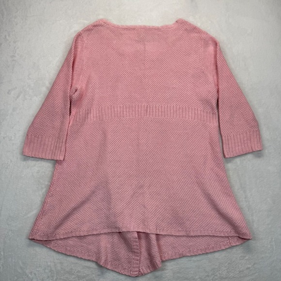 Eileen Fisher Hemp Blend Knit Cardigan Button‎ Front Tunic Top Pink L - Picture 7 of 8